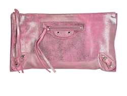 Milky Way Papier Clutch, Leather, Pink, 515859, DB/B, 3*